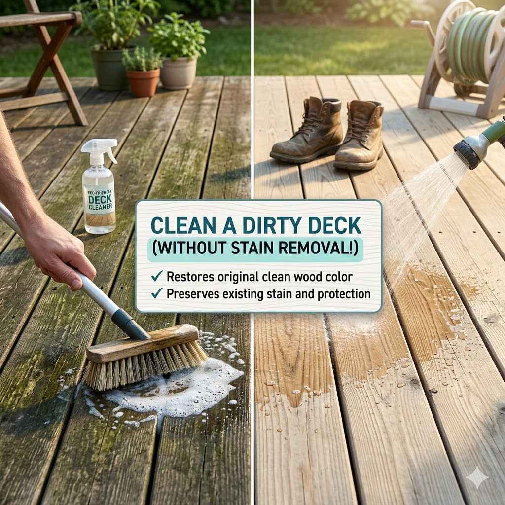 How to Clean a Dirty Deck Without Stain Removal