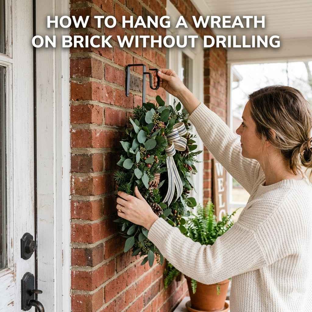 How to Hang a Wreath on Brick Without Drilling