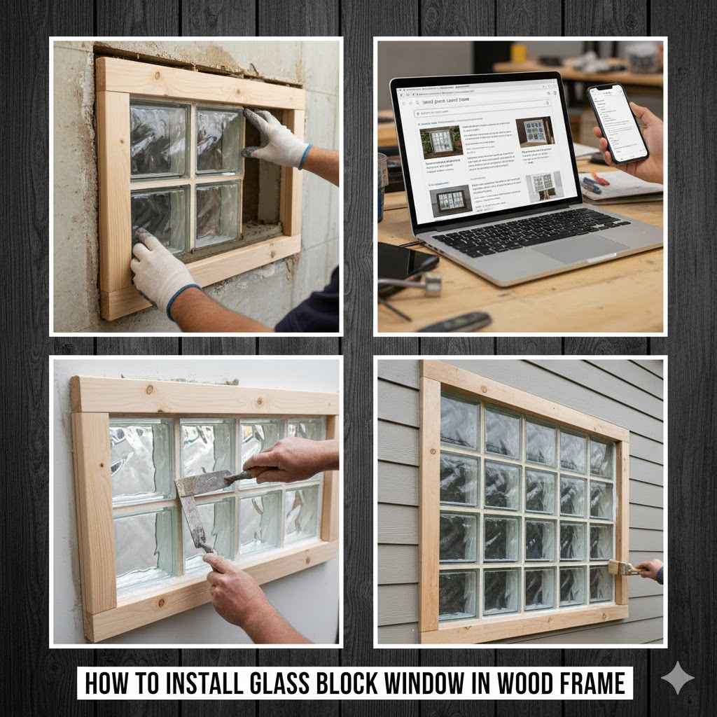 How to Install Glass Block Window in Wood Frame