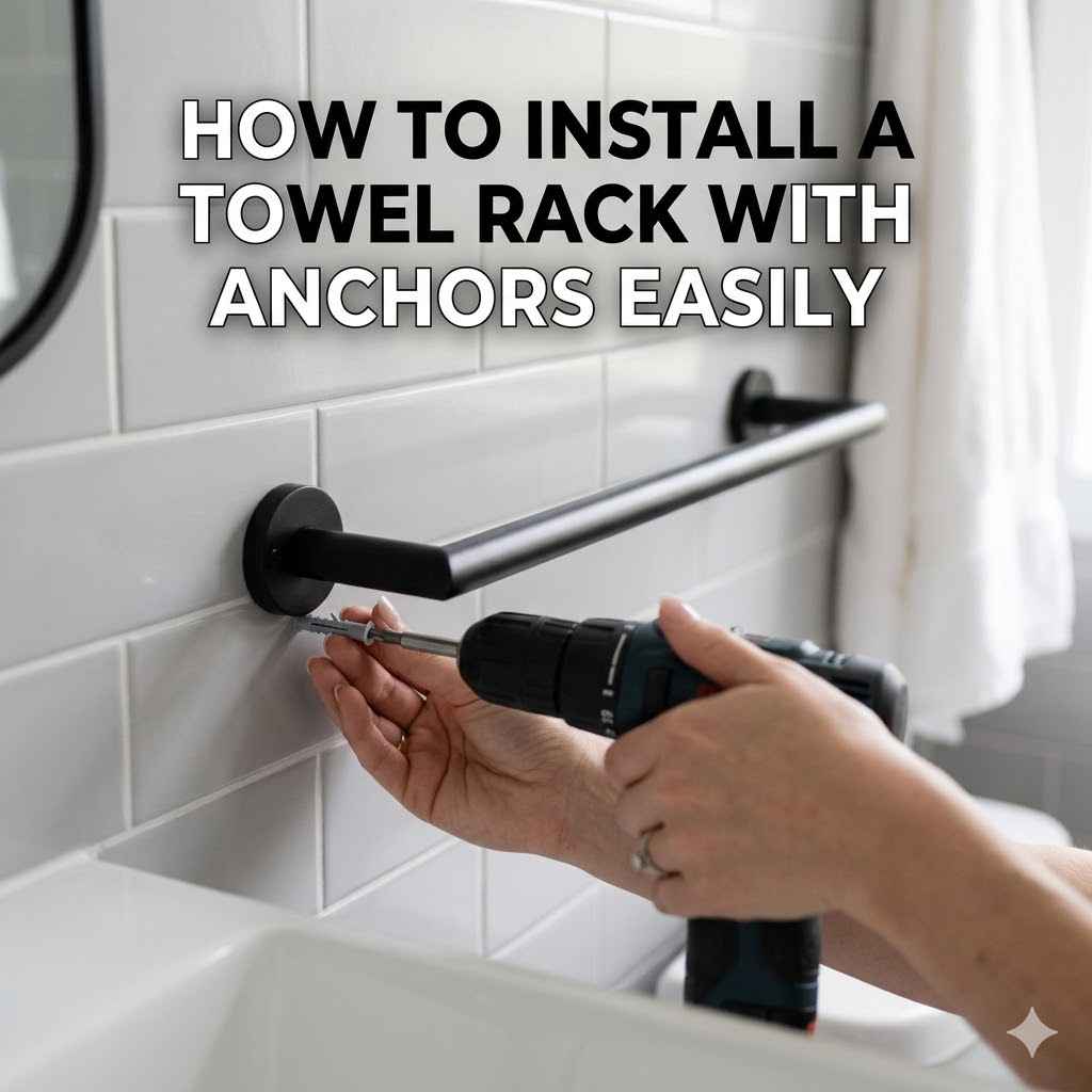 How to Install a Towel Rack with Anchors Easily