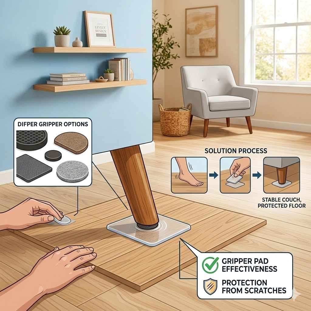 How to Keep a Couch from Sliding on Wood Floors