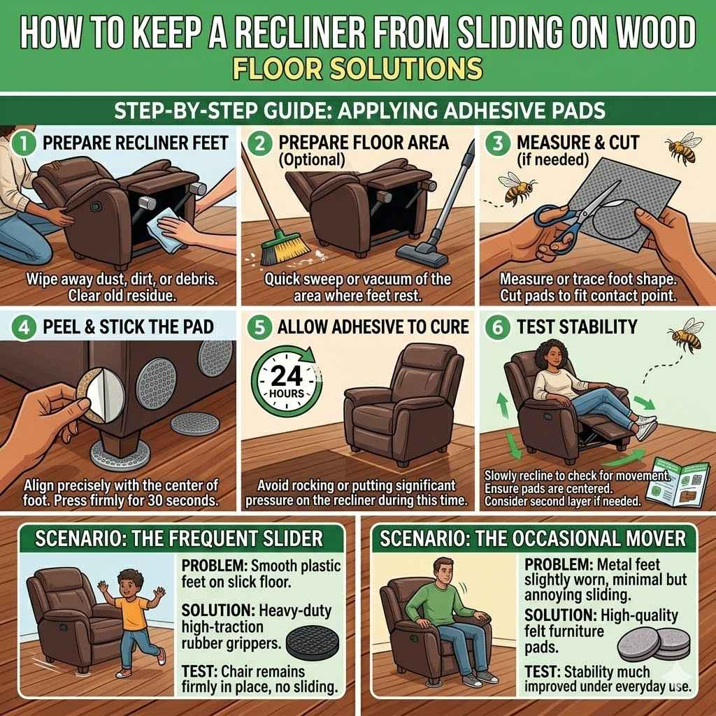 How to Keep a Recliner from Sliding on Wood Floor Solutions