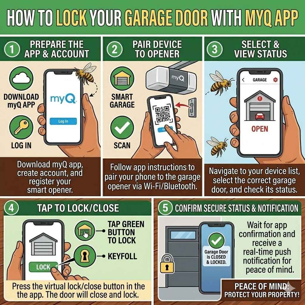 How to Lock Your Garage Door With MyQ App