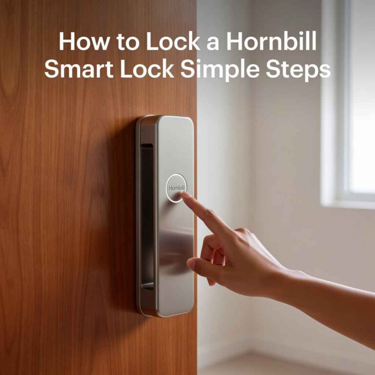 How to Lock a Hornbill Smart Lock Simple Steps
