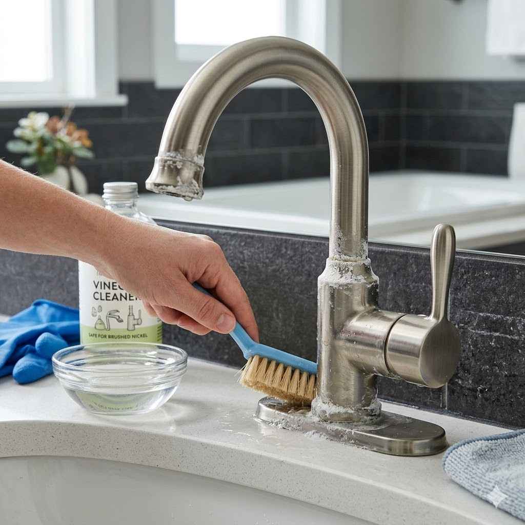 How to Remove Calcium Deposits From Brushed Nickel Faucet