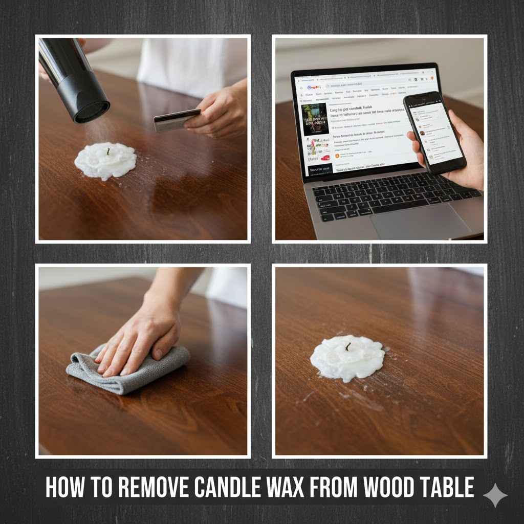 How to Remove Candle Wax from Wood Table