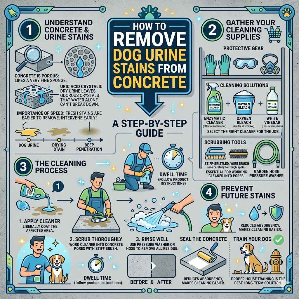 How to Remove Dog Urine Stains from Concrete