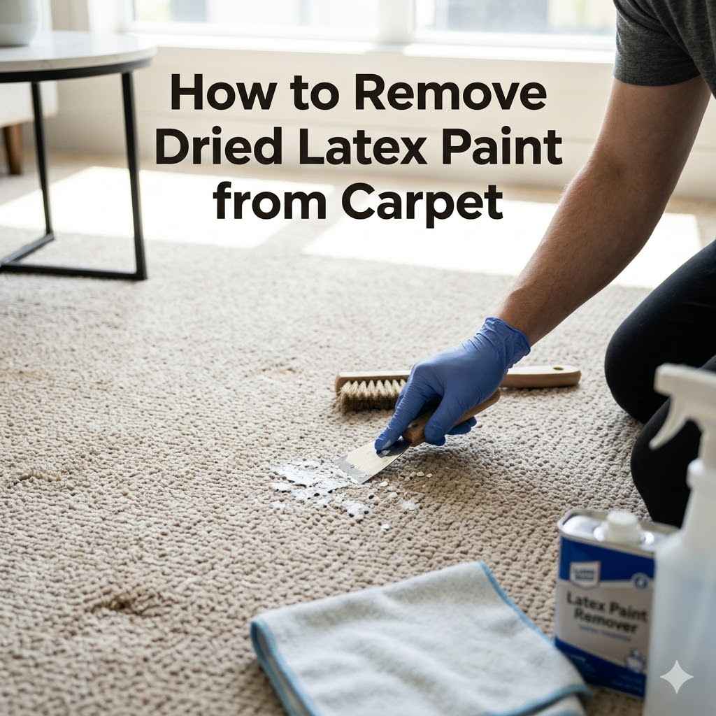 How to Remove Dried Latex Paint from Carpet