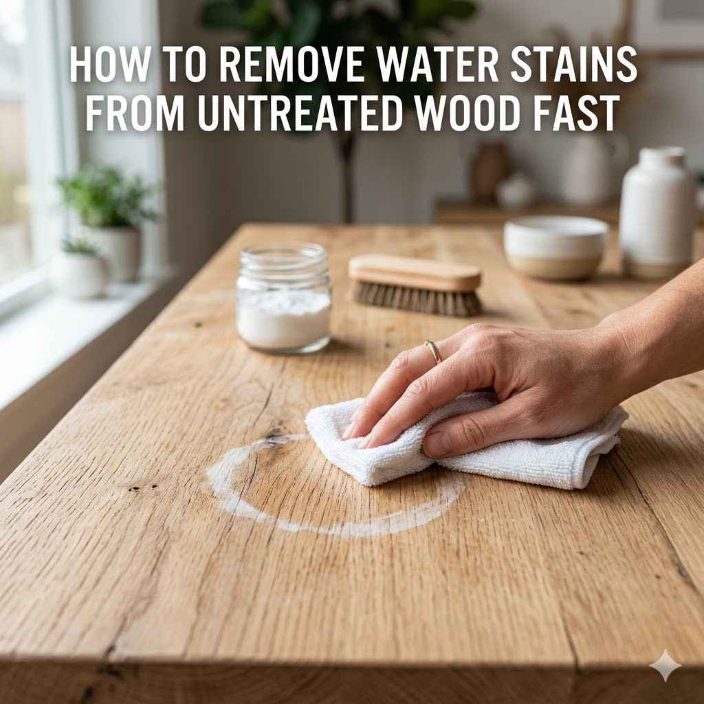 How to Remove Water Stains From Untreated Wood Fast