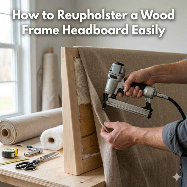 How to Reupholster a Wood Frame Headboard Easily
