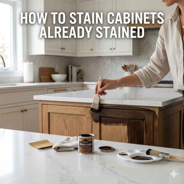 How to Stain Cabinets Already Stained