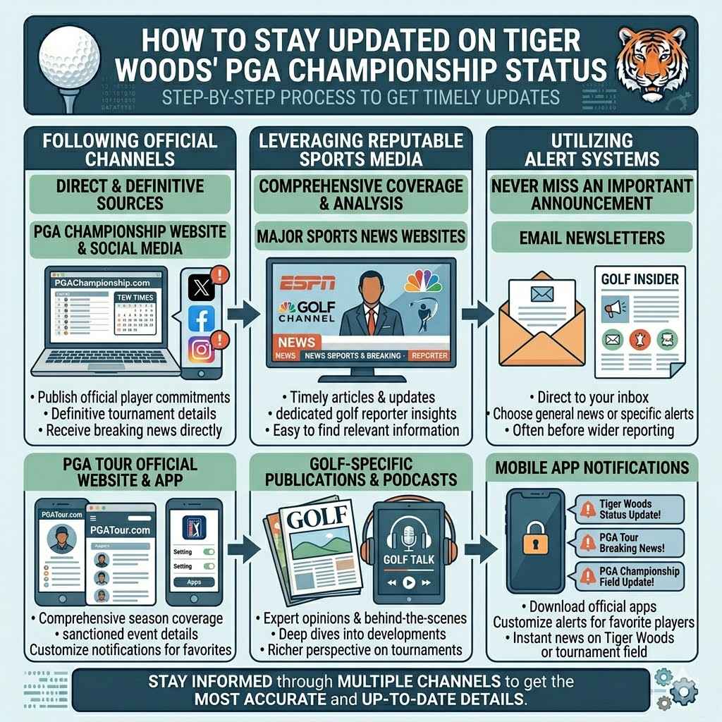 How to Stay Updated on Tiger Woods' PGA Championship Status