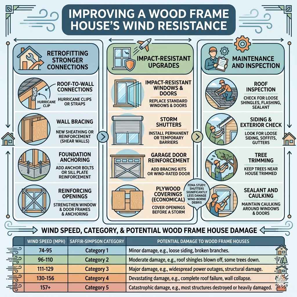 Improving a Wood Frame House's Wind Resistance