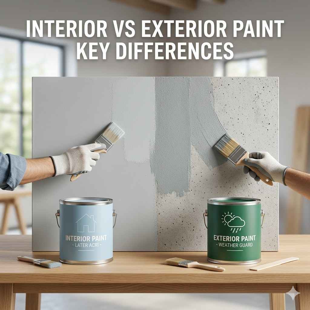 Interior vs Exterior Paint Key Differences
