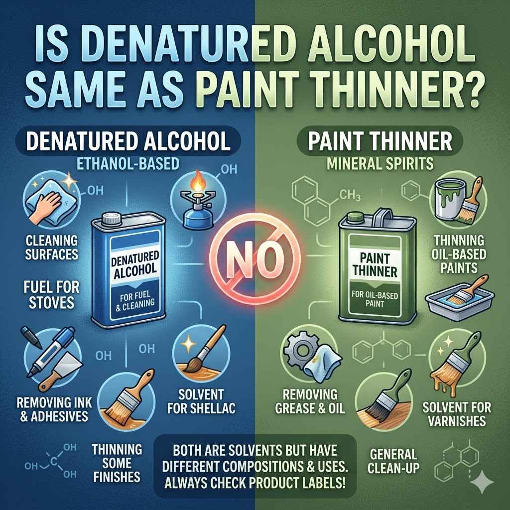 Is Denatured Alcohol Same as Paint Thinner