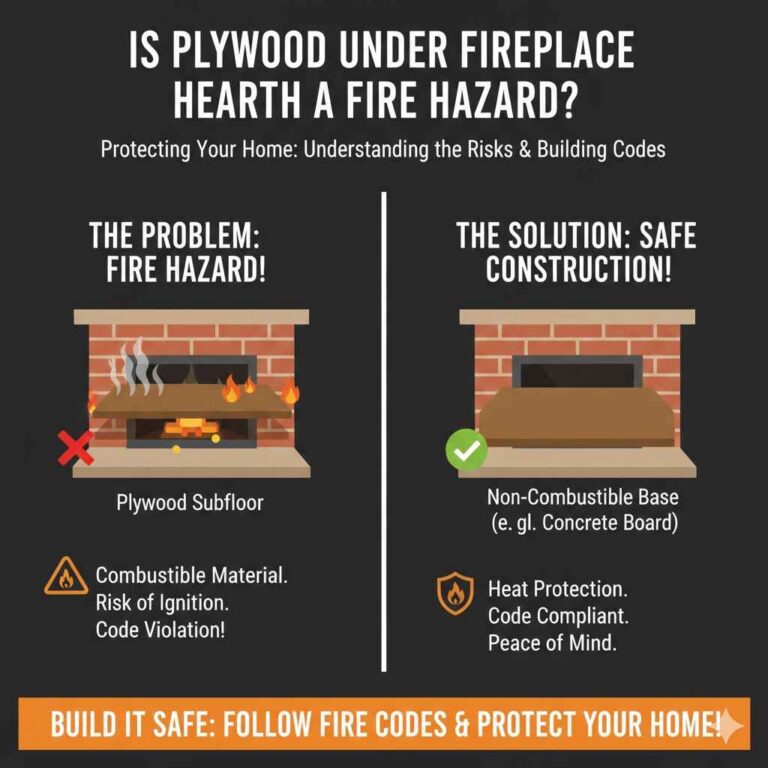 Is Plywood Under Fireplace Hearth a Fire Hazard