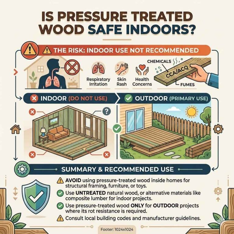 Is Pressure Treated Wood Safe Indoors?