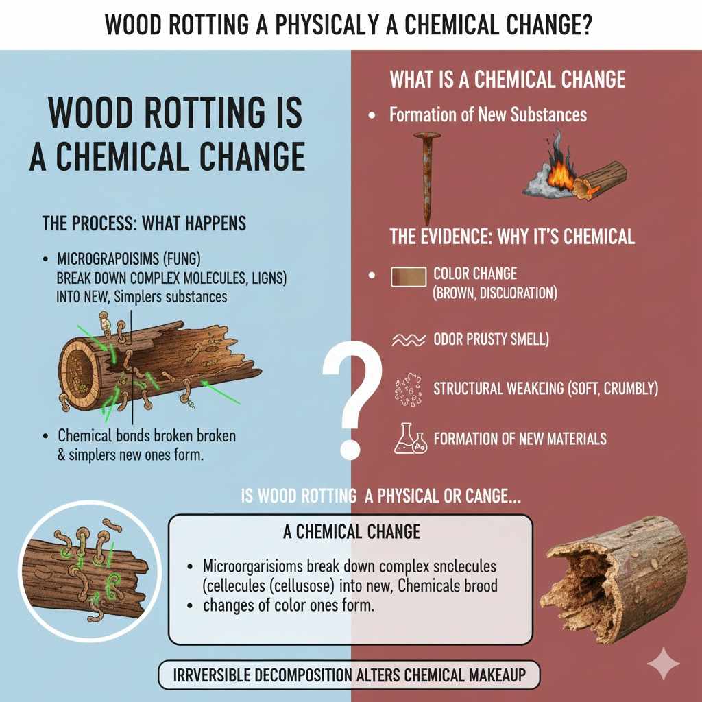 Is Wood Rotting a Physical or Chemical Change Summary