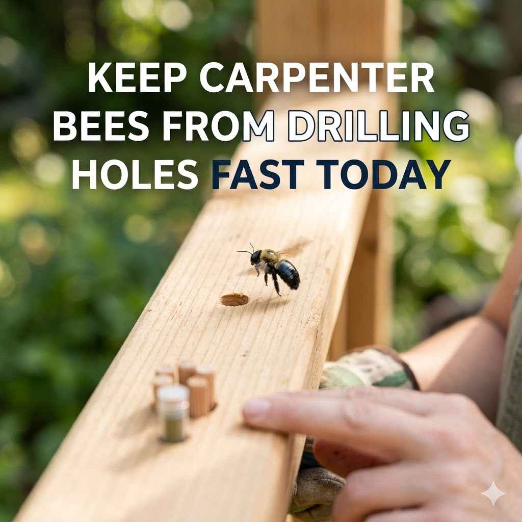 Keep Carpenter Bees from Drilling Holes Fast Today