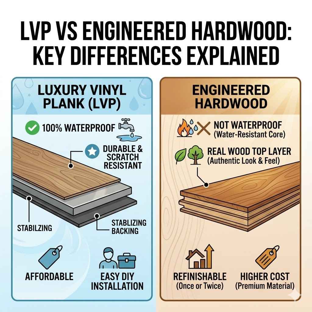 LVP vs Engineered Hardwood Key Differences Explained