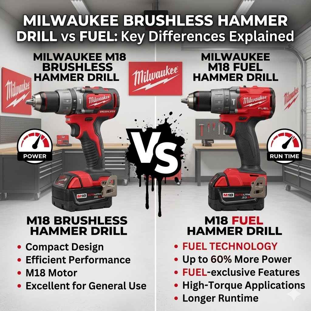 Milwaukee Brushless Hammer Drill vs Fuel