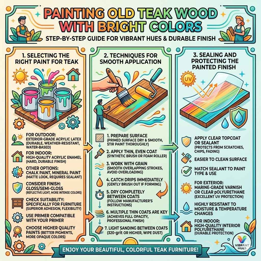 Painting Old Teak Wood with Bright Colors