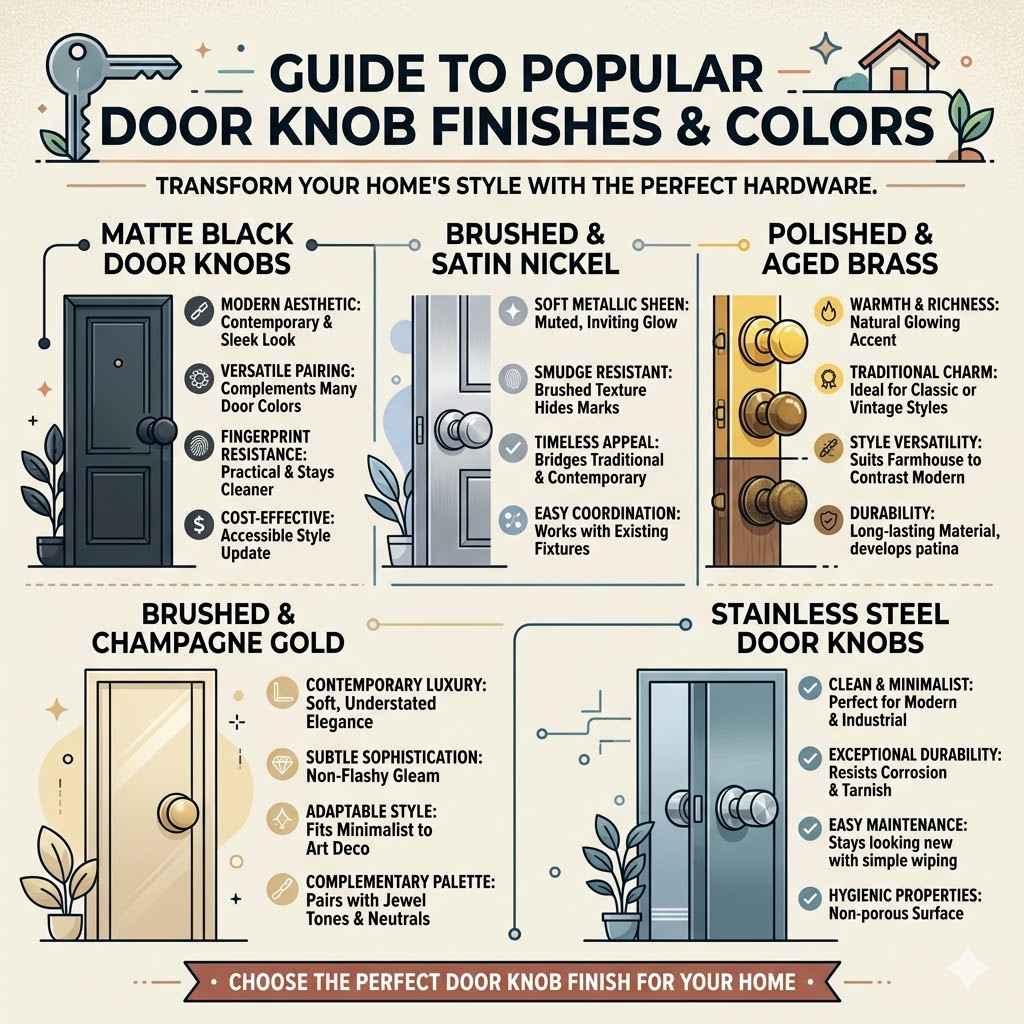 Popular Door Knob Finishes and Colors