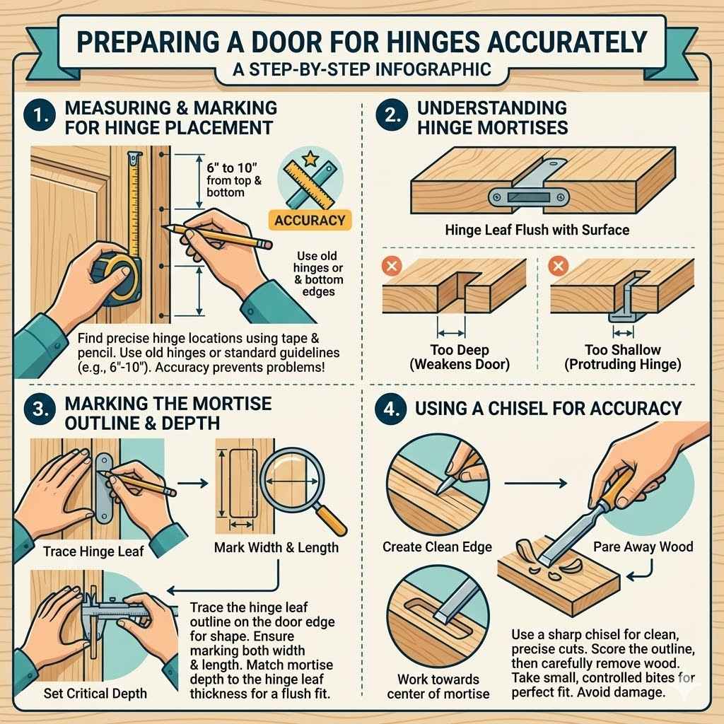 Preparing A Door For Hinges Accurately