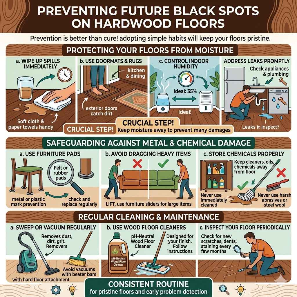 Preventing Future Black Spots on Hardwood Floors