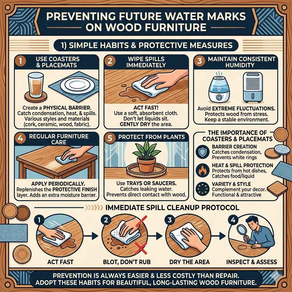 Preventing Future Water Marks on Wood Furniture