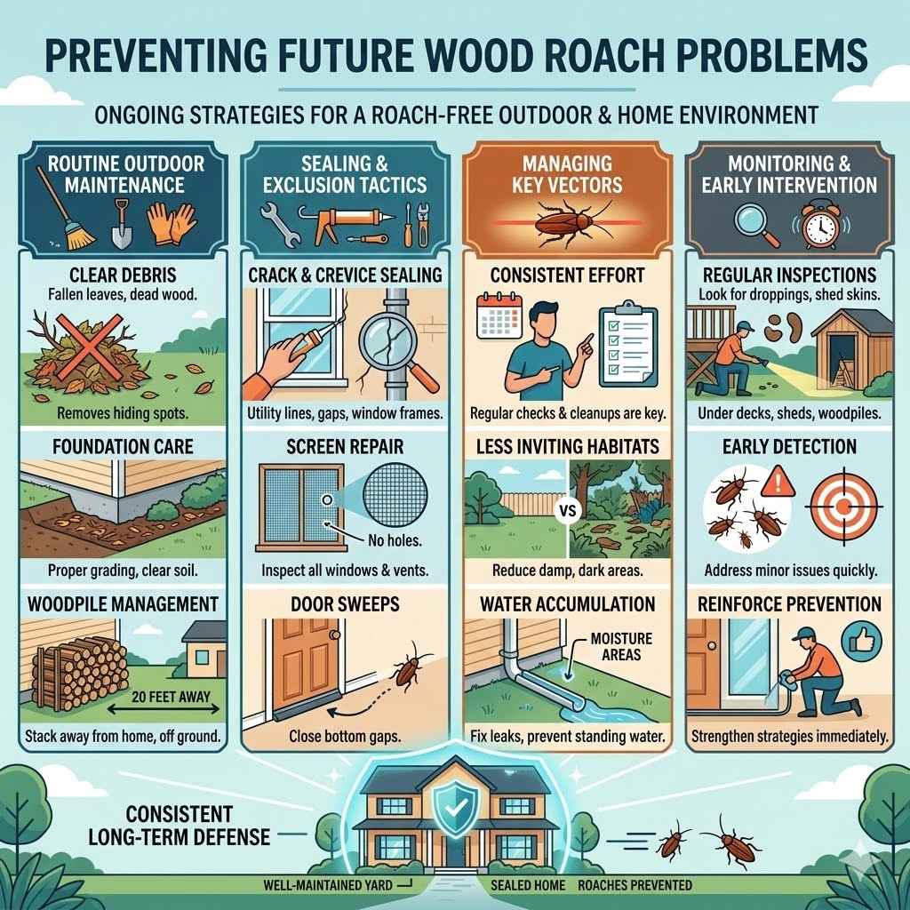 Preventing Future Wood Roach Problems