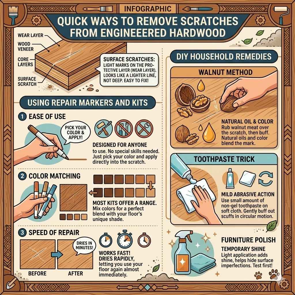Quick Ways To Remove Scratches From Engineered Hardwood