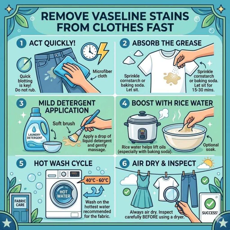 Remove Vaseline Stains From Clothes Fast