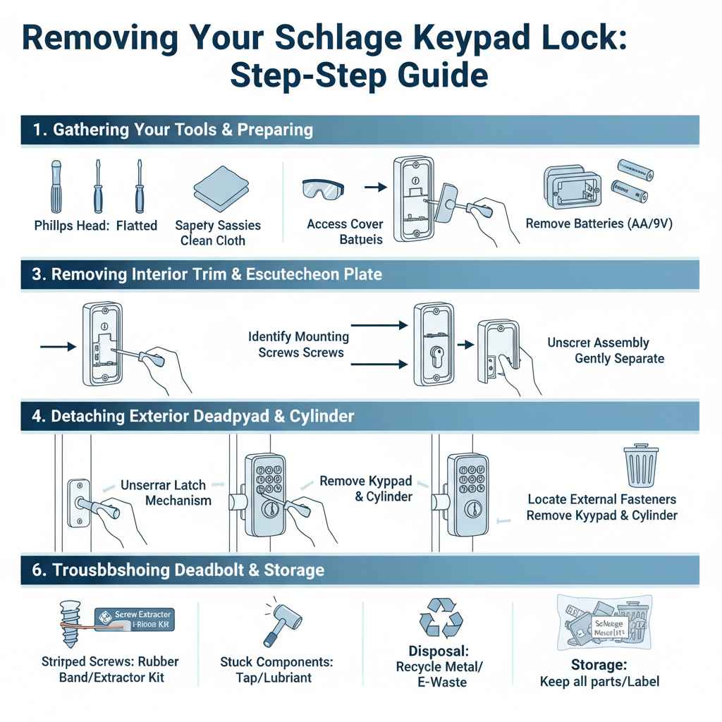 Removing Your Schlage Keypad Lock Step By Step
