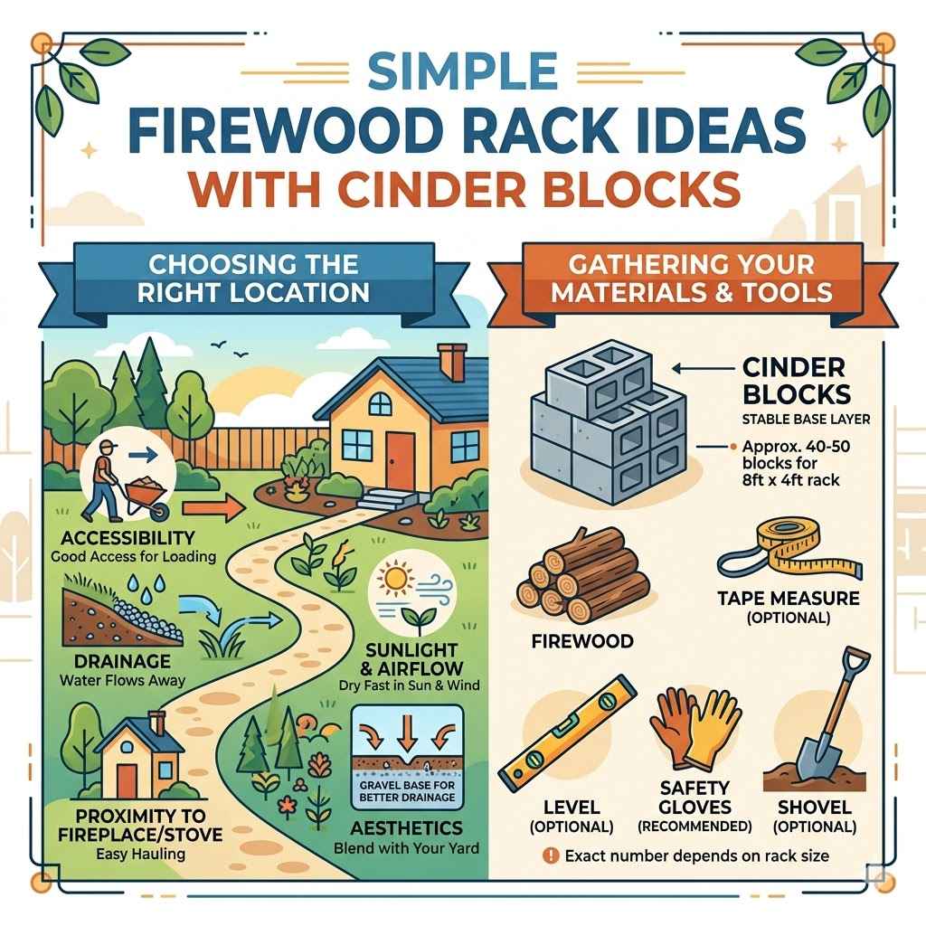 Simple Firewood Rack Ideas With Cinder Blocks