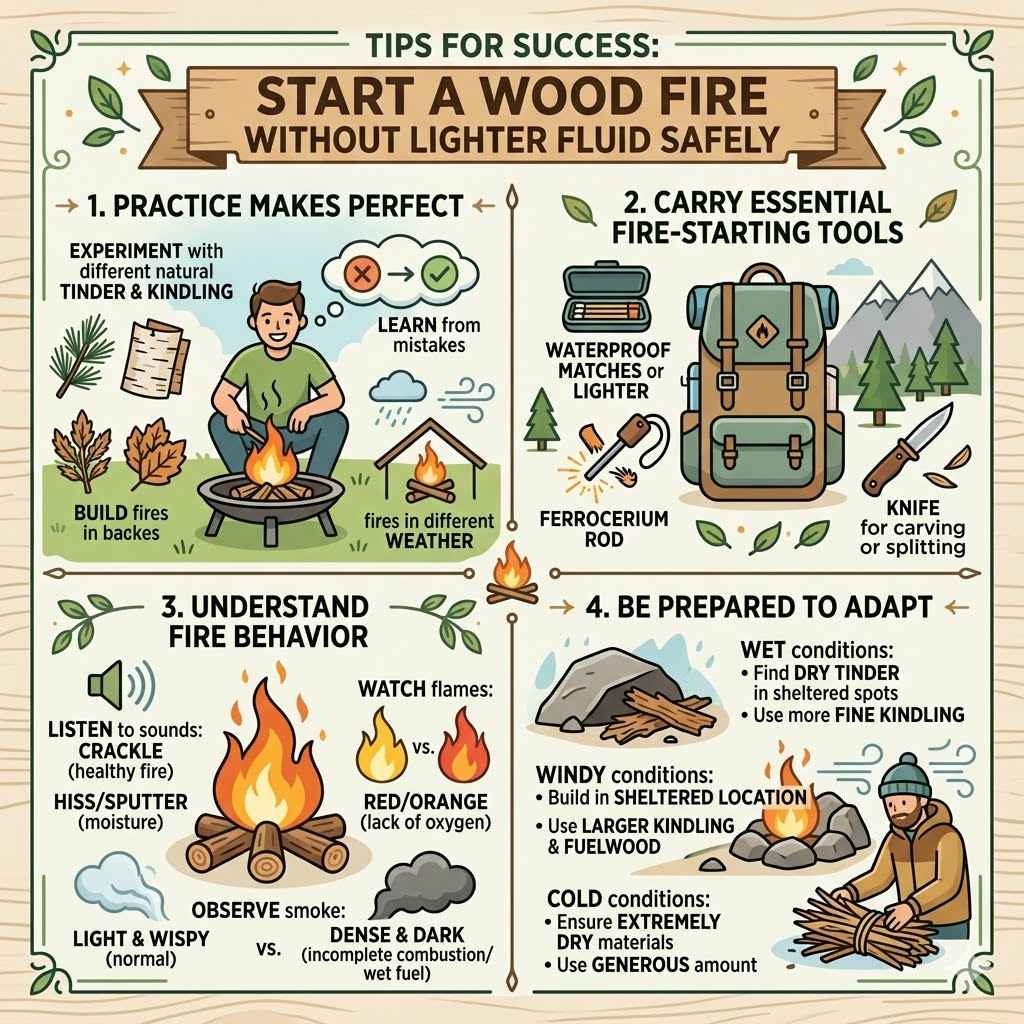 Start a Wood Fire Without Lighter Fluid Safely (1)