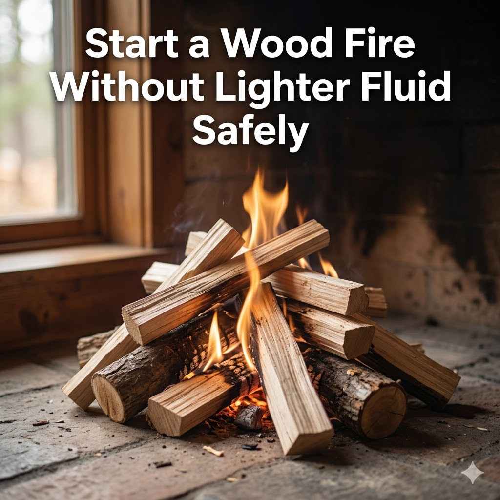 Start a Wood Fire Without Lighter Fluid Safely