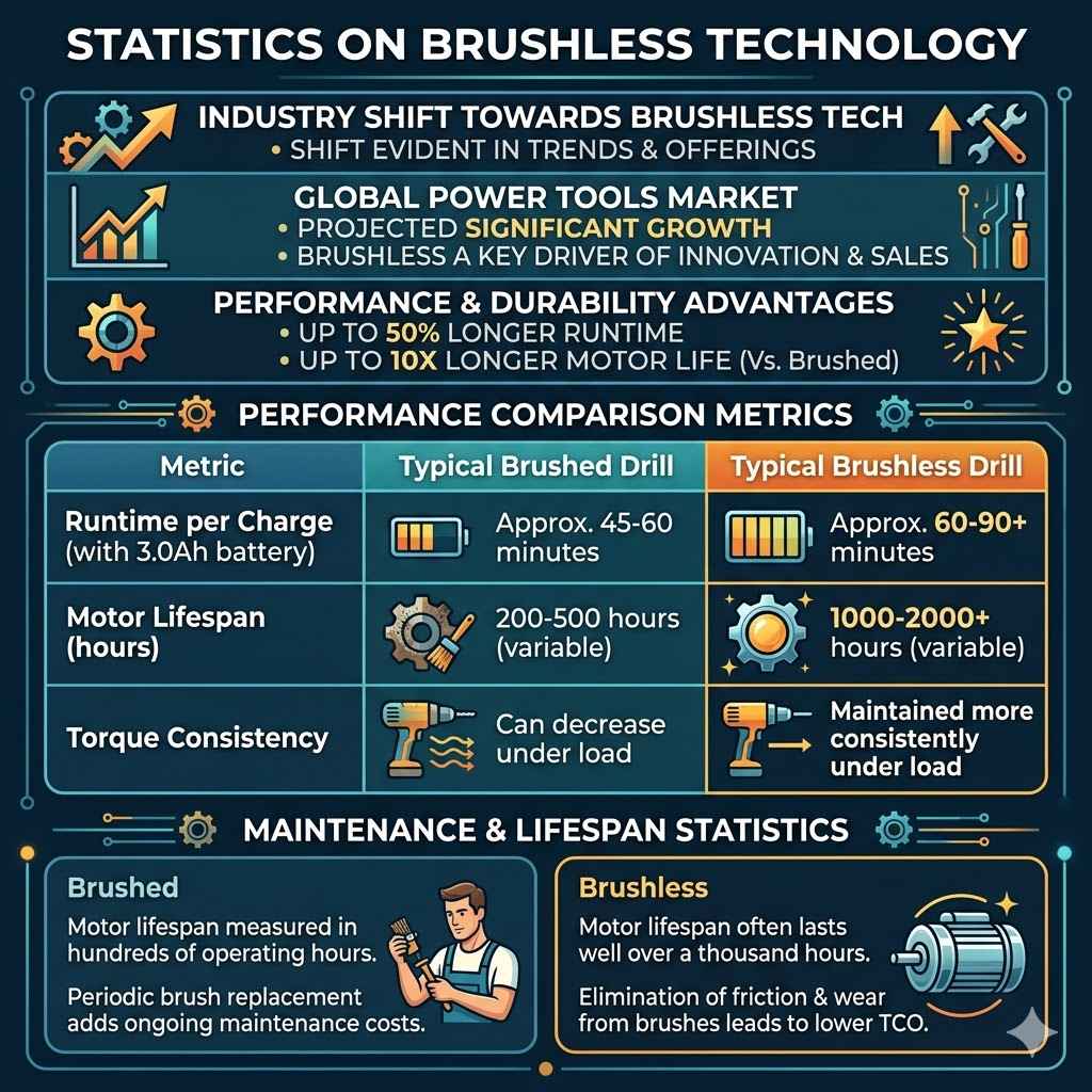 Statistics on Brushless Technology