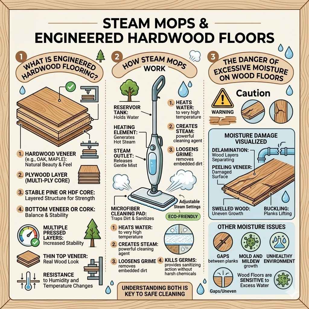 Steam Mops and Engineered Hardwood Floors
