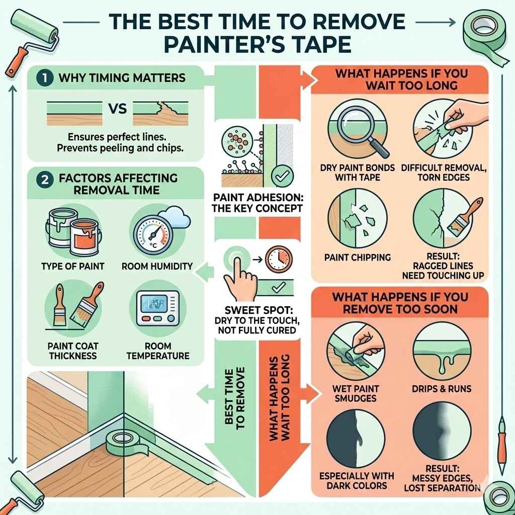 The Best Time to Remove Painter’s Tape