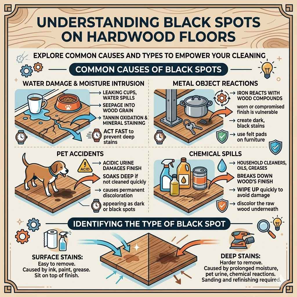 Understanding Black Spots on Hardwood Floors
