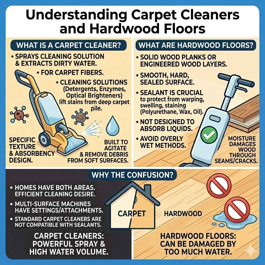 Understanding Carpet Cleaners and Hardwood Floors