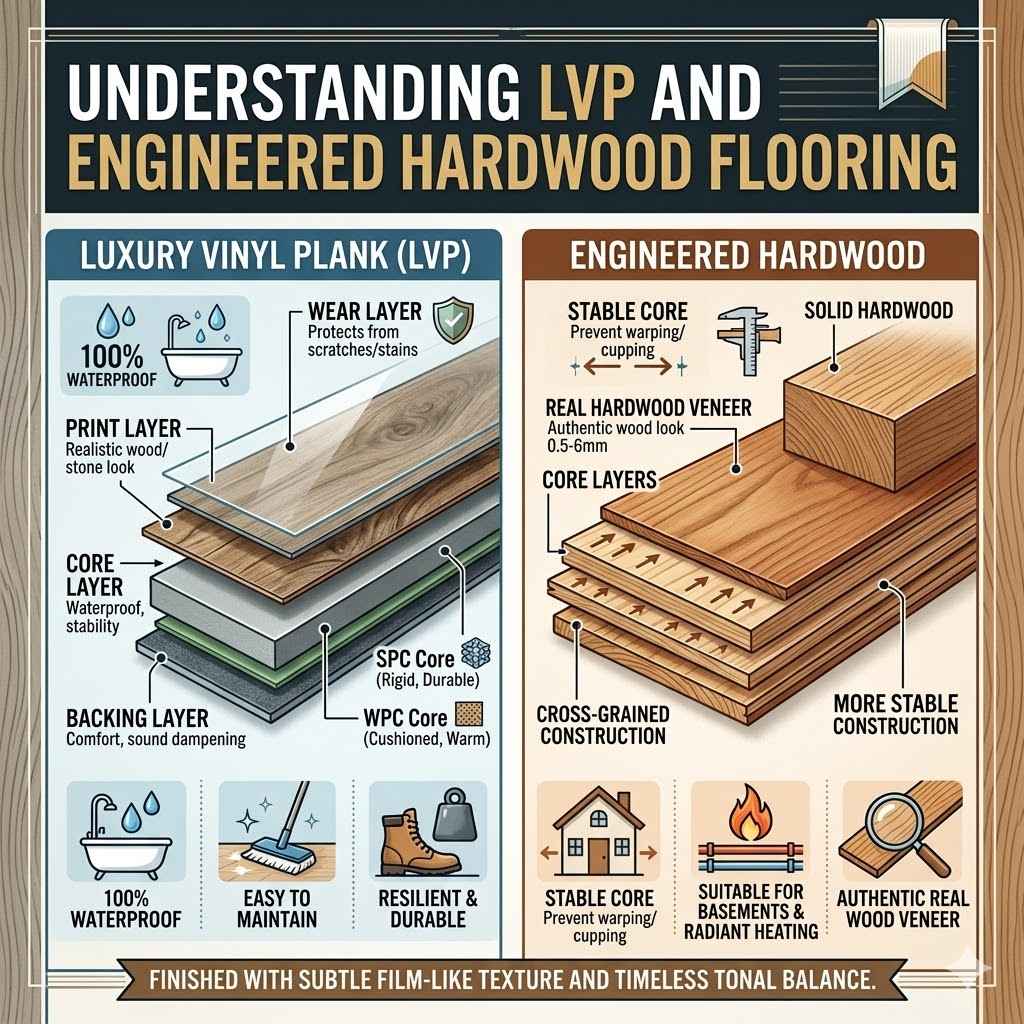 Understanding LVP and Engineered Hardwood Flooring