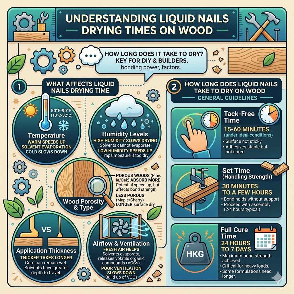 Understanding Liquid Nails Drying Times on Wood