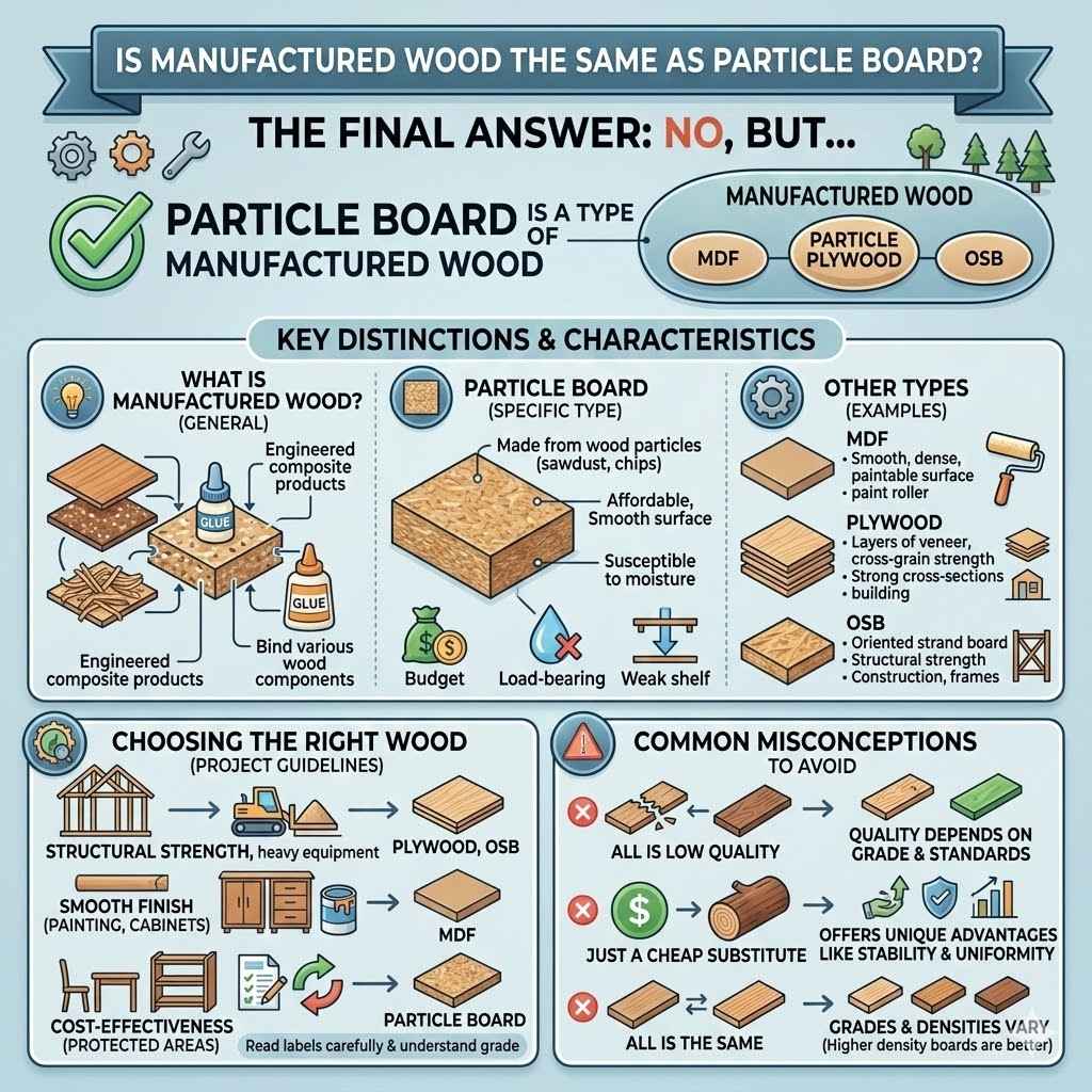 Is Manufactured Wood the Same as Particle Board