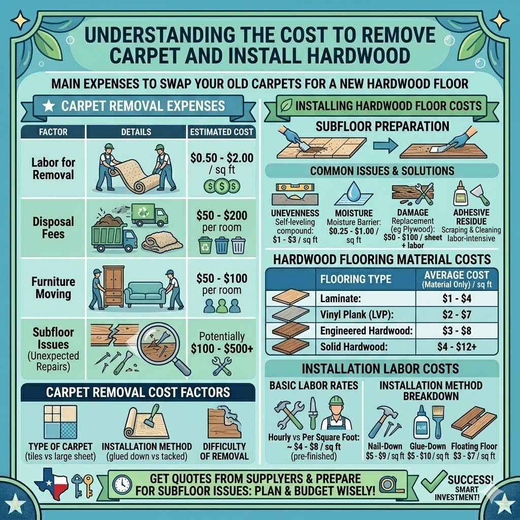 Understanding The Cost to Remove Carpet and Install Hardwood
