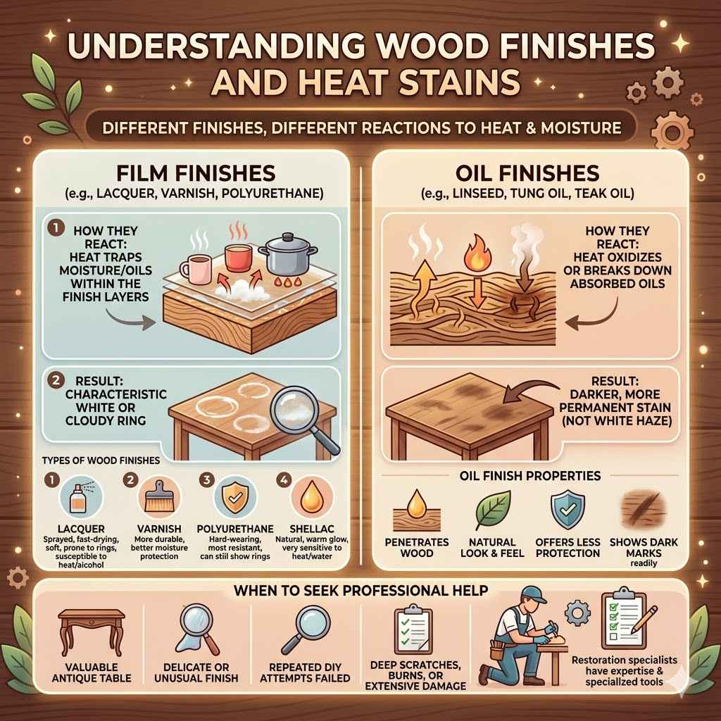 Understand Heat Stains On Wood
