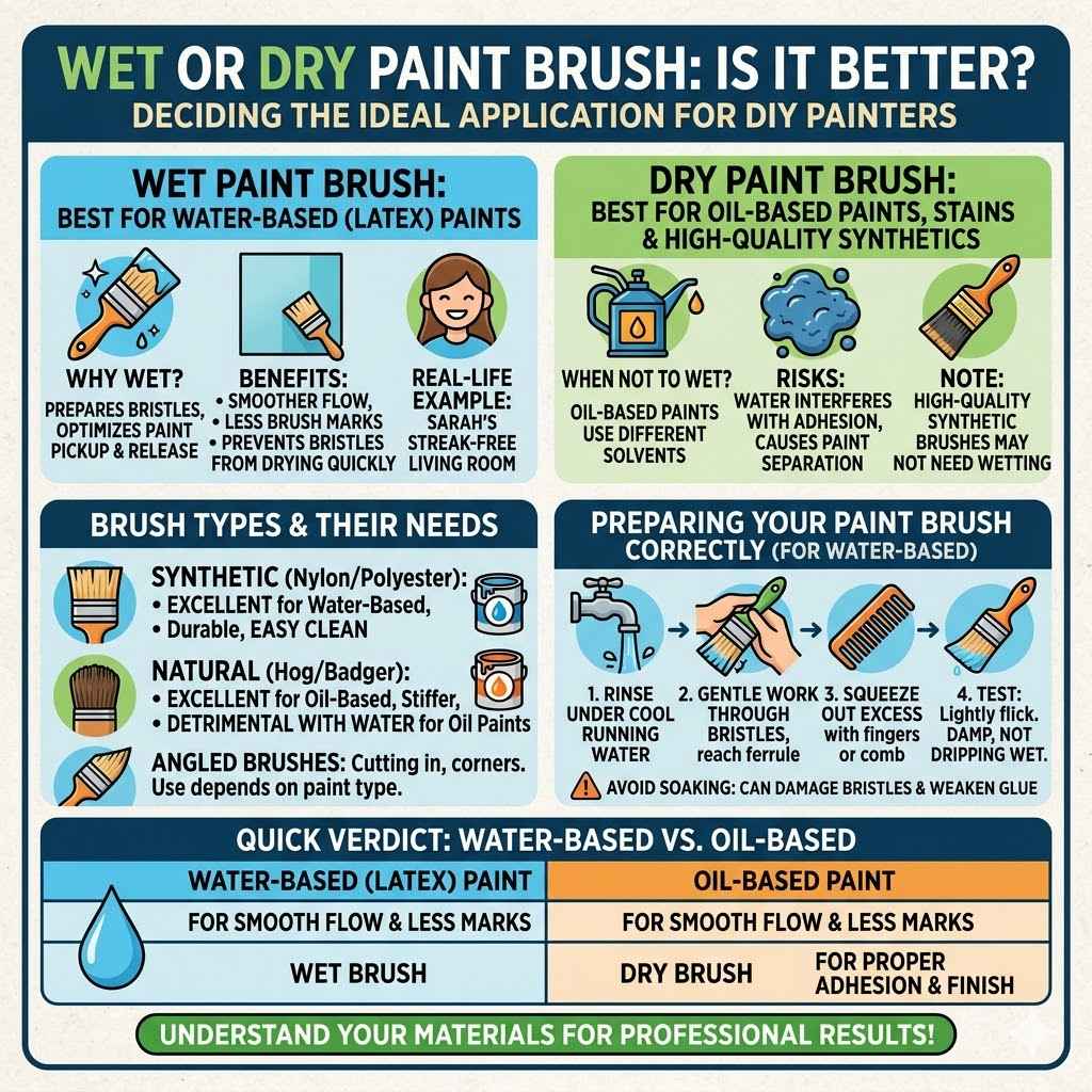 Wet Or Dry Paint Brush Is It Better