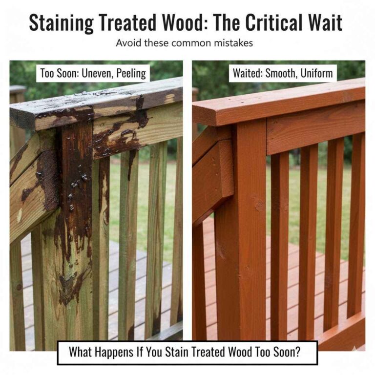 What Happens If You Stain Treated Wood Too Soon