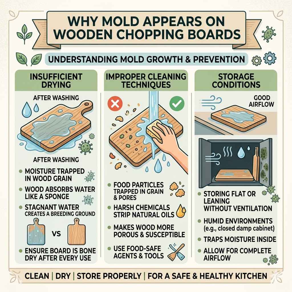 Why Mold Appears On Wooden Chopping Boards